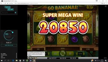 Highreel ilmoitti 10.2.2017 voitosta Go Bananasissa