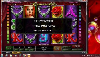 gambler1622 ilmoitti 23.10.2015 voitosta Esmeraldassa